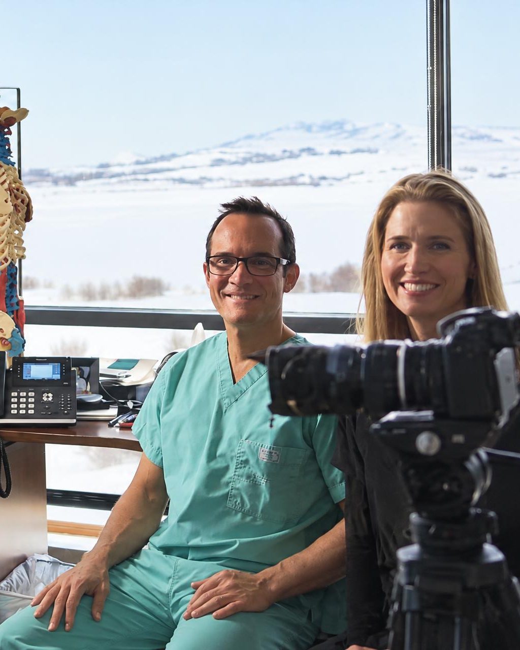Dr. Harry Adelson in the procedure room in Park City, Utah