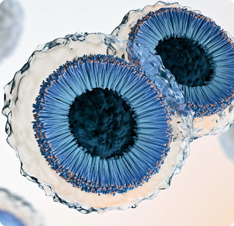 3D rendering of exosome vesicles