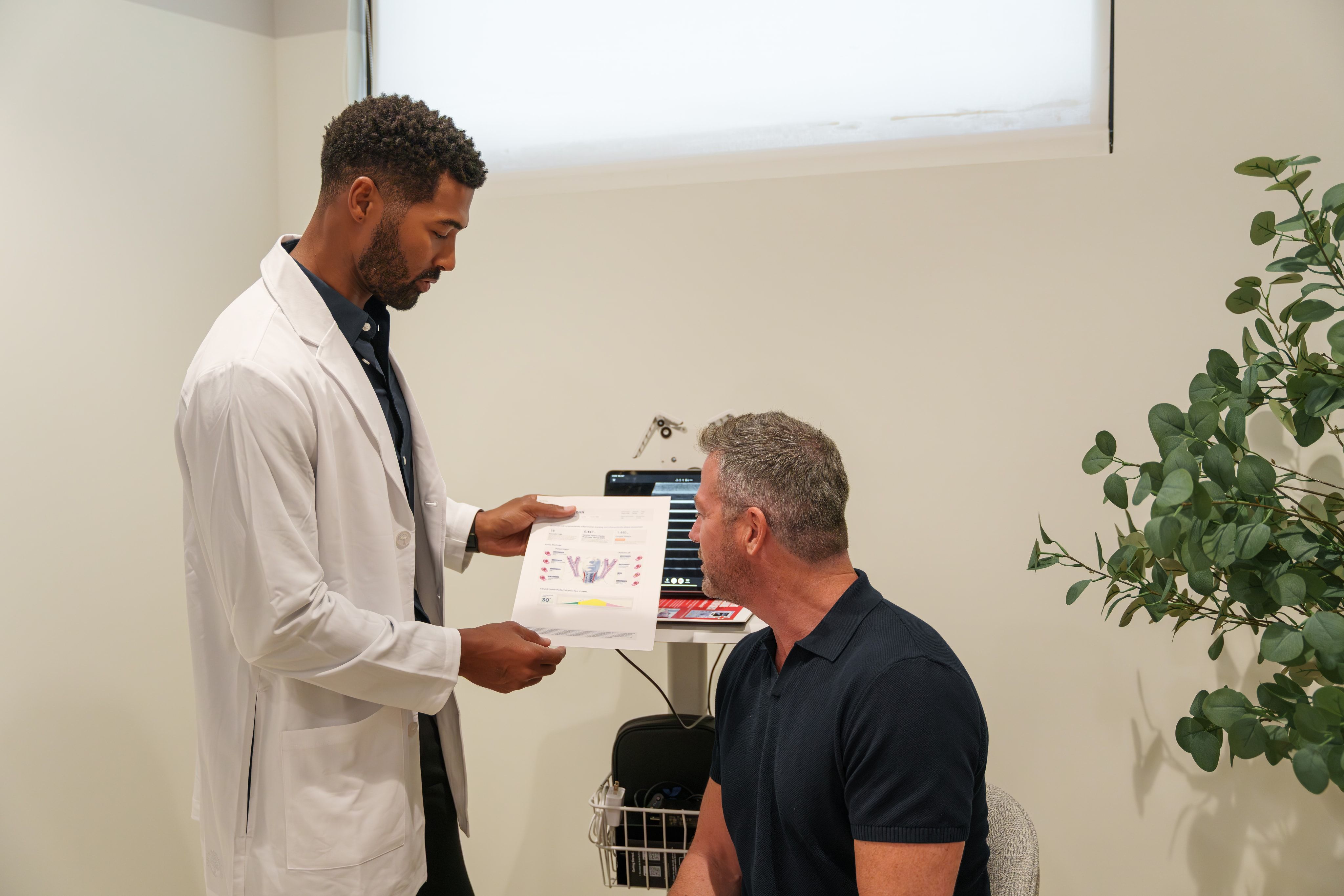 CIMT assessment session — clinic photography