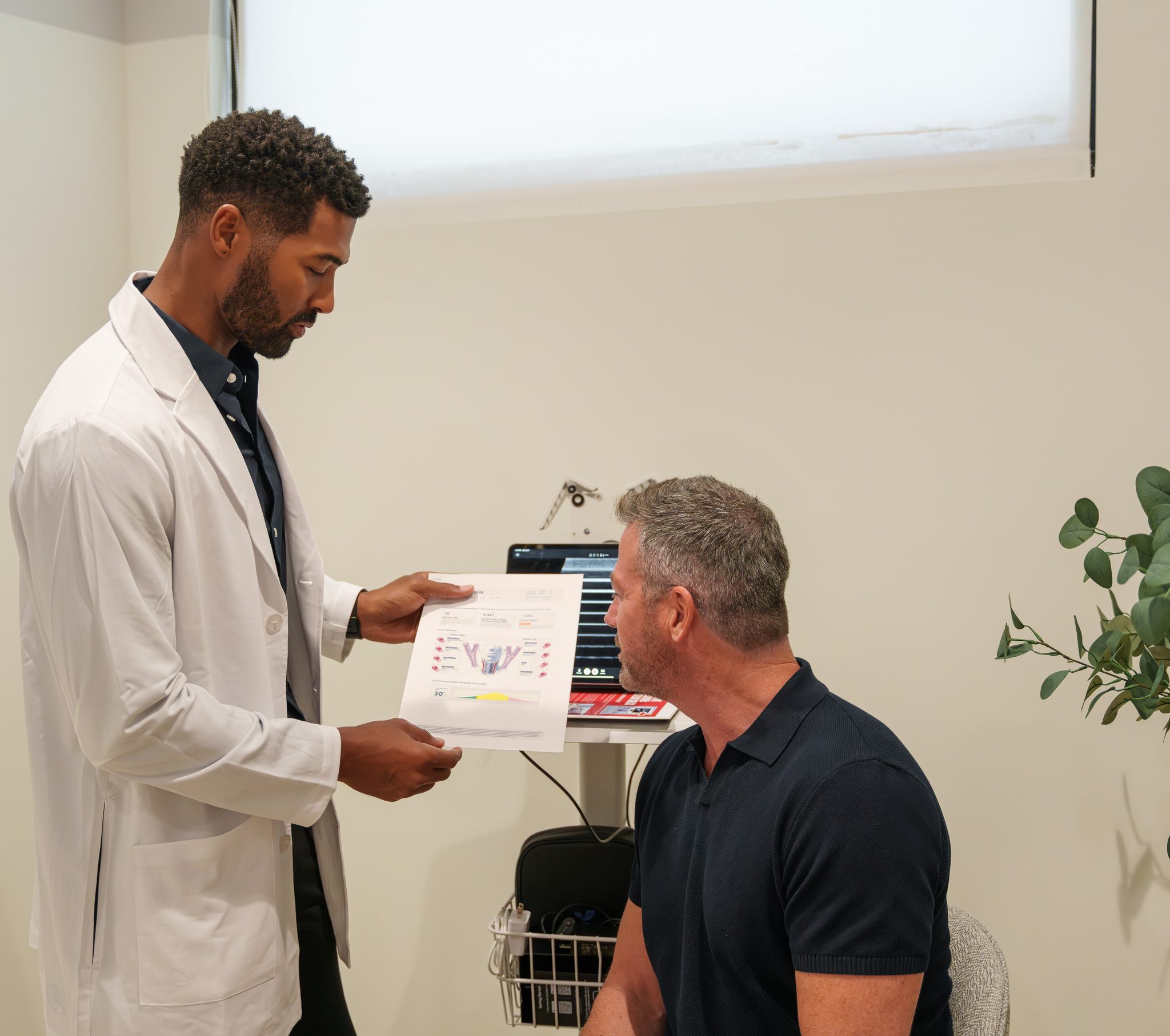 CIMT assessment session — clinic photography