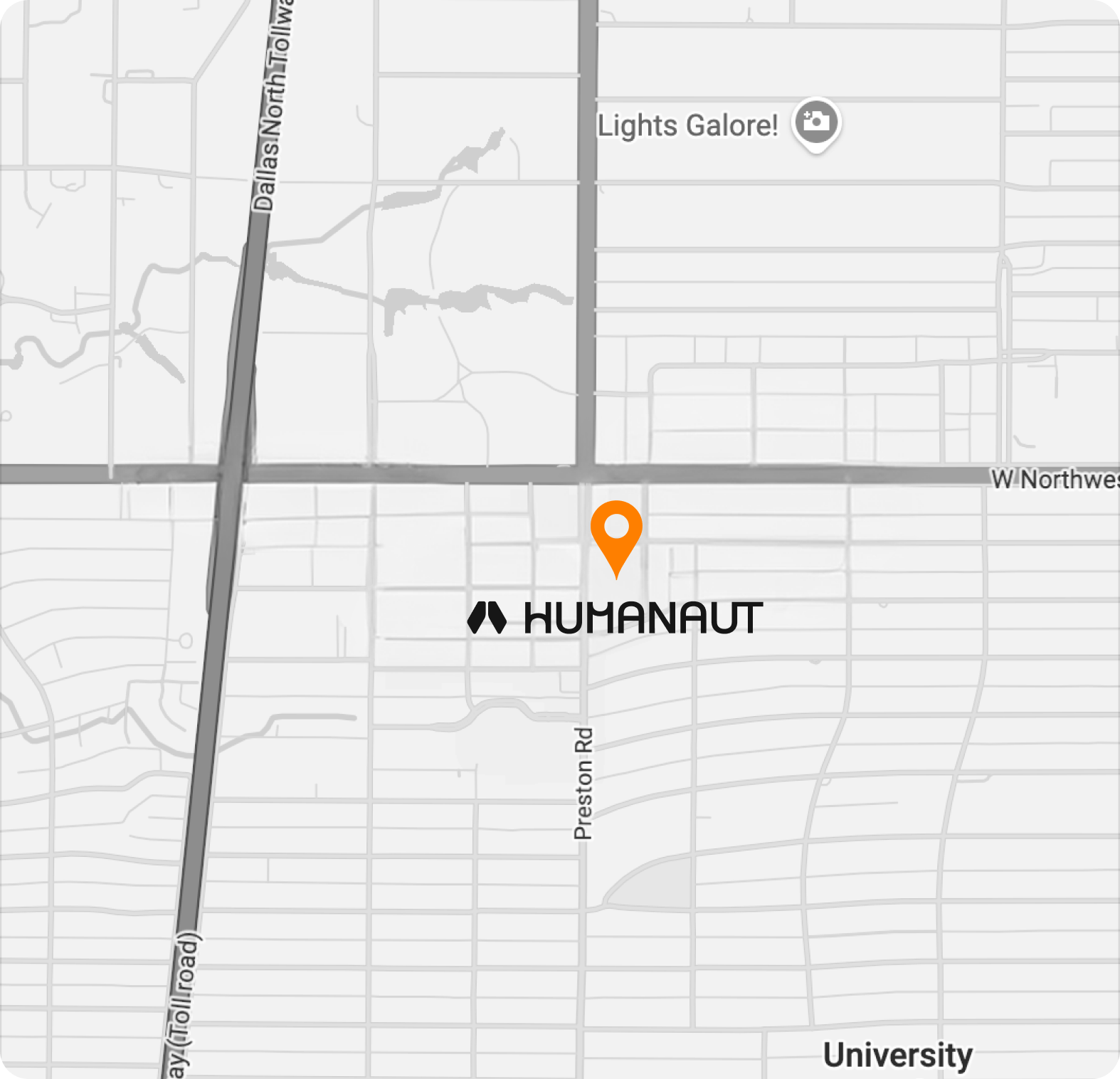 Map showing a Humanaut Health location