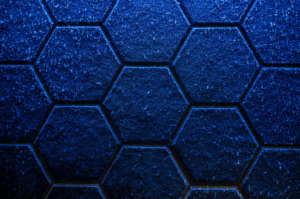 Blue thermal hex texture
