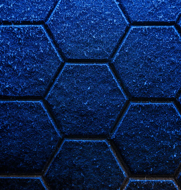 Blue thermal hex texture