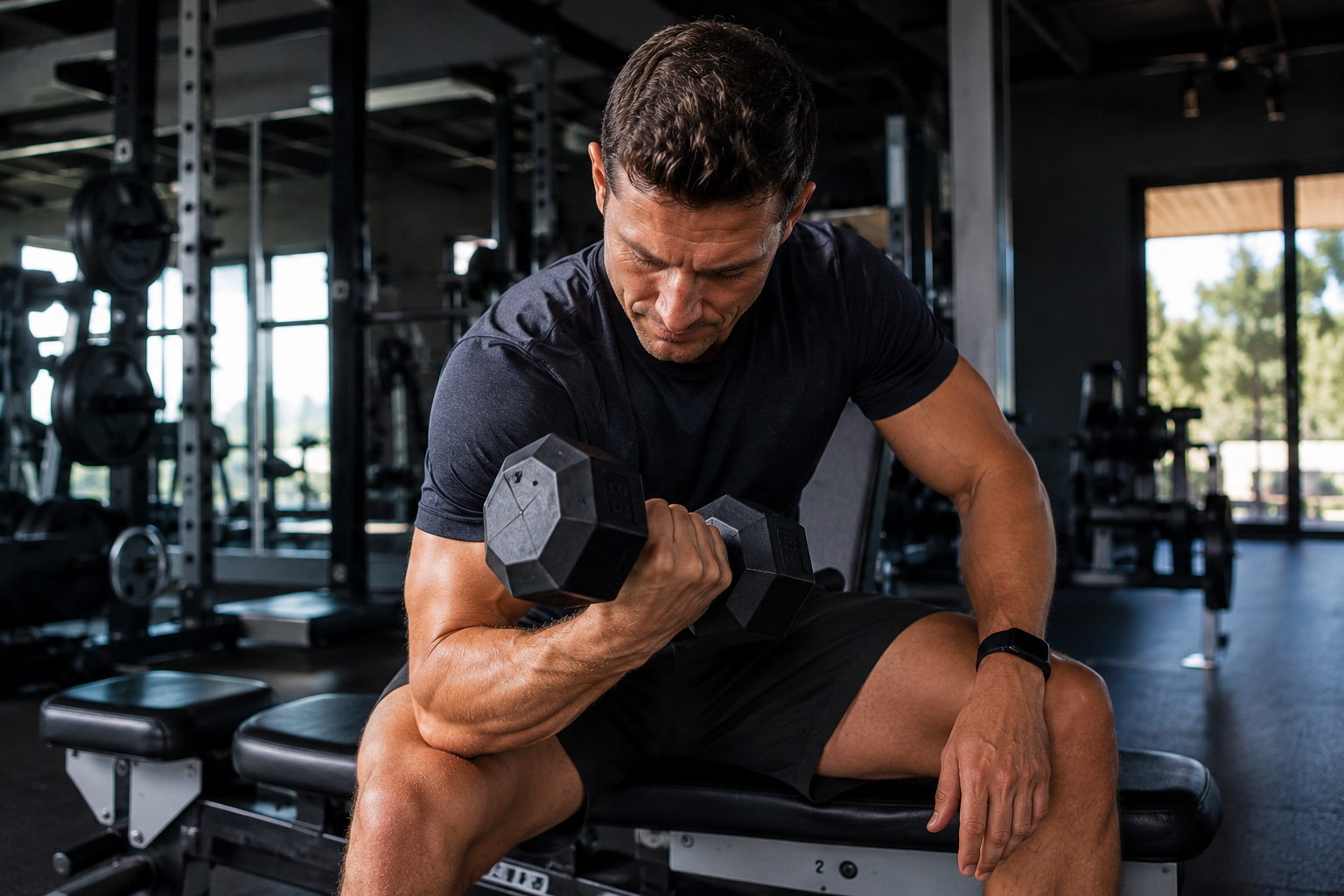 Editorial photograph illustrating muscle mass and strength